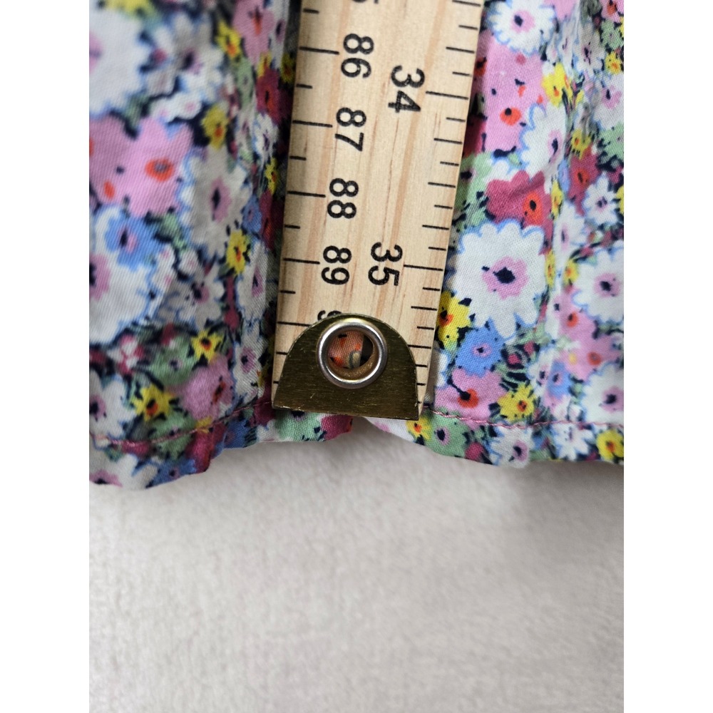 GAP Floral Puff Sleeve‎ Dress Smocked Mini Dress Medium Tall Multicolor Babydoll - Picture 4 of 9
